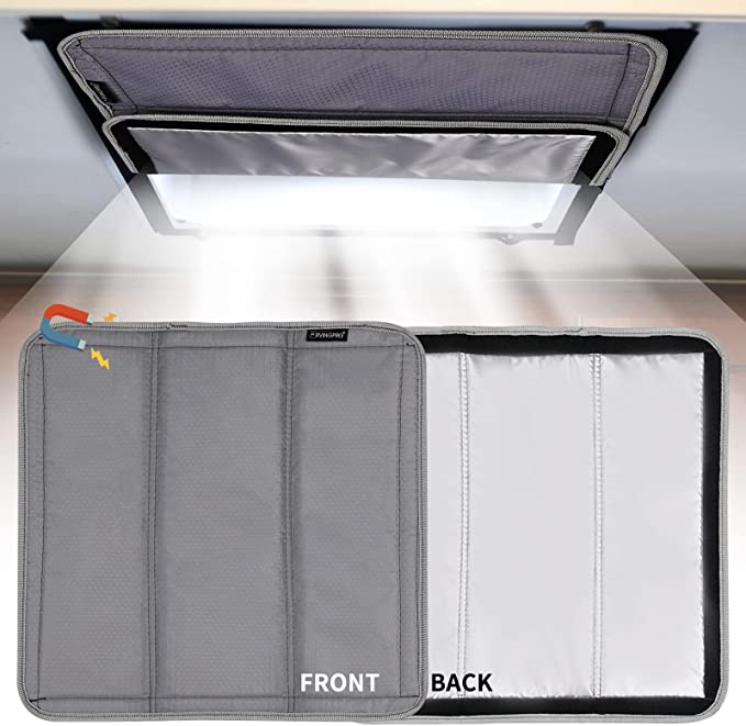 Keep the sun (and heat) out with vent covers that attach by velcro.