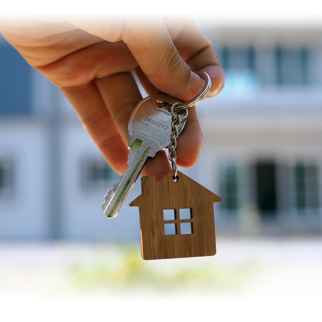 Receiving keys to a brand new home - the opposite of RV lifestyle.